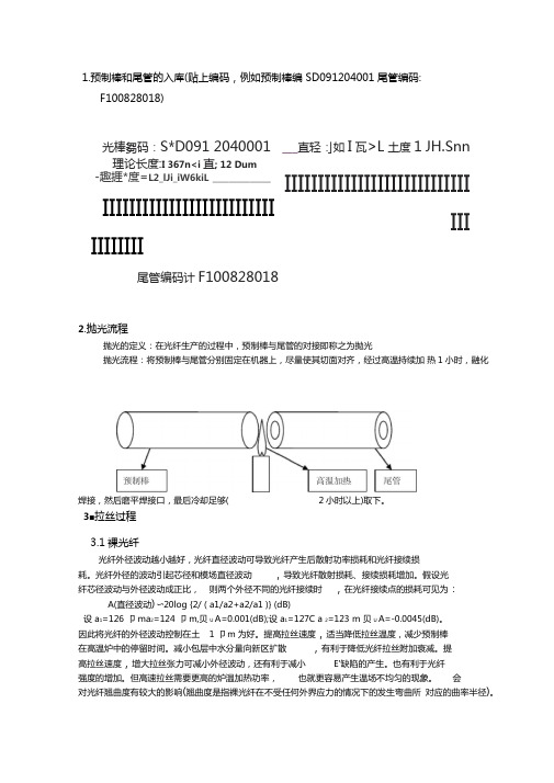 光纤生产流程图