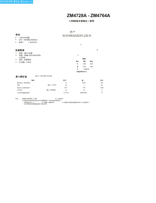 ZM4746A中文资料(Diodes)中文数据手册「EasyDatasheet - 矽搜」