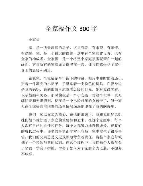 全家福作文300字