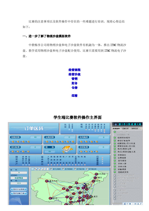 ITMC物流沙盘操作