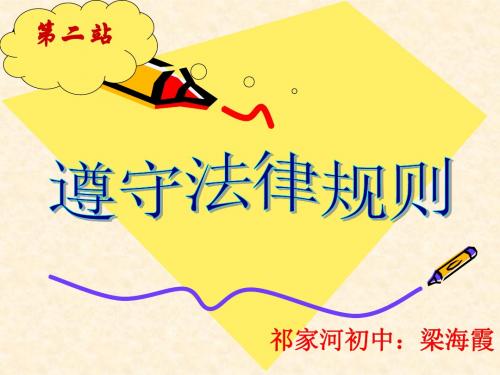 思想品德：8.2《遵守法律规则》课件(北师大版七年级下)(新编201908)