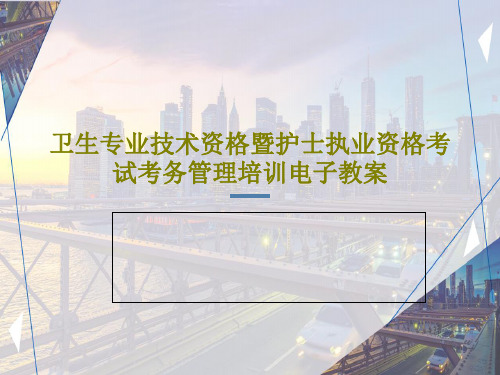 卫生专业技术资格暨护士执业资格考试考务管理培训电子教案共20页