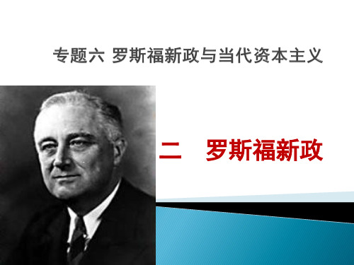 高中历史必修二《专题六罗斯福新政与当代资本主义二罗斯福新政》960人民版PPT课件