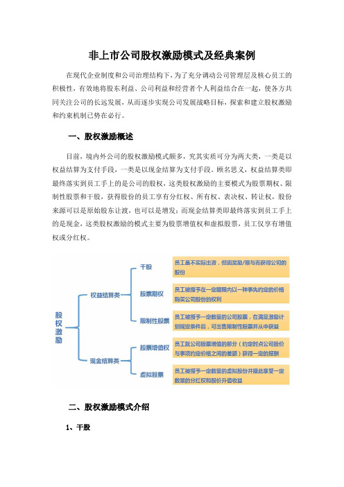 非上市公司股权激励模式及经典案例