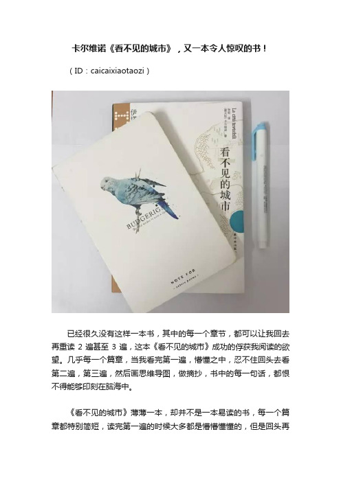 卡尔维诺《看不见的城市》，又一本令人惊叹的书！