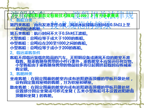 渡船检查相关法律规定与基本流程