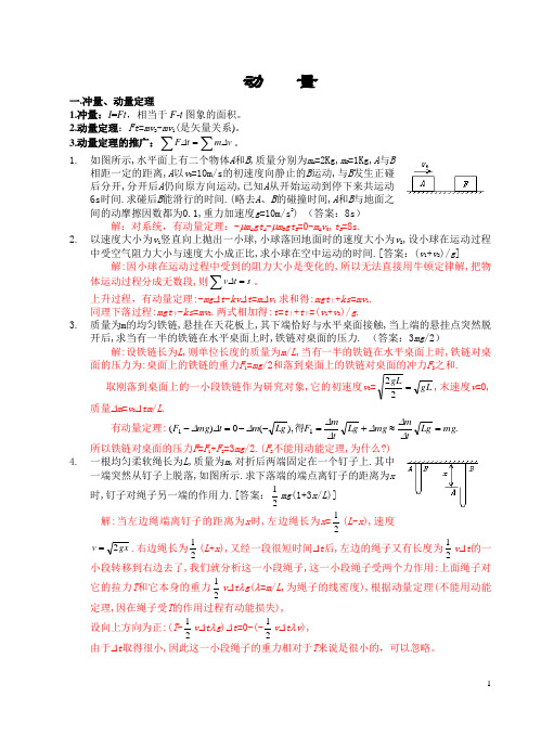 高中物理竞赛(动量)1