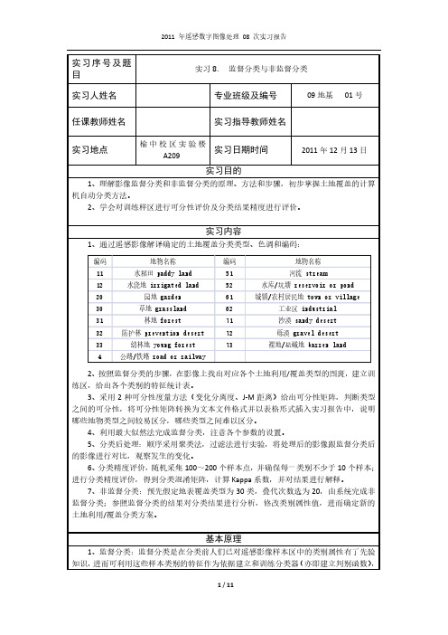 遥感数字图像处理_监督分类与非监督分类