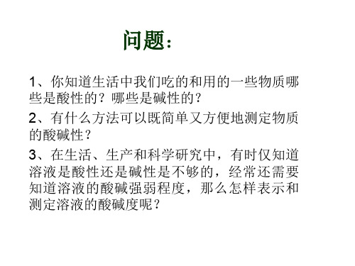 pH与生活课件生活中物质的酸碱性(教学课件201911)