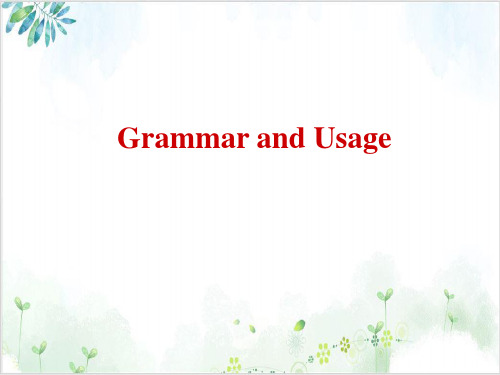 译林英语选修7Unit4Grammar and Usage PPT课堂课件(34页)