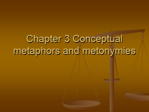 Chapter 3 Conceptual metaphors and metonymies12