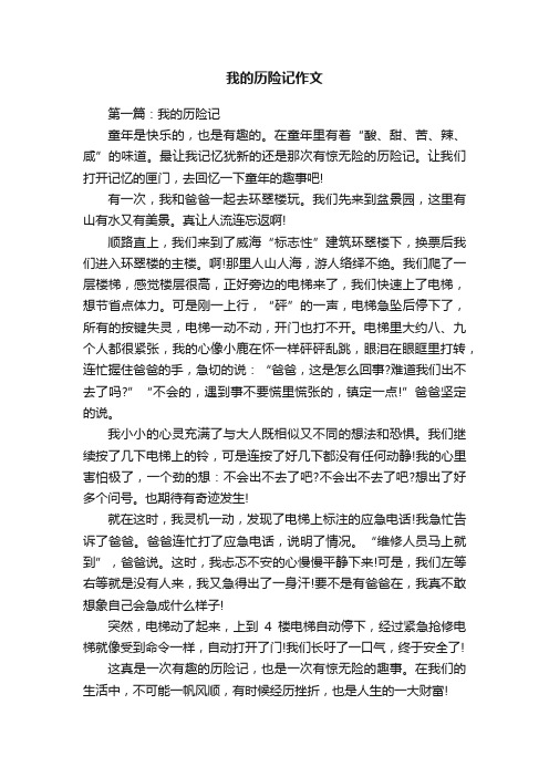 我的历险记作文三篇