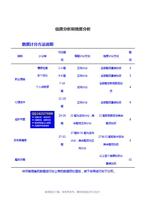 spss数据分析教程之信度分析和效度分析