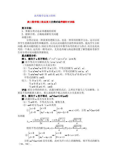 2011高考数学必看之-总复习资料[1]