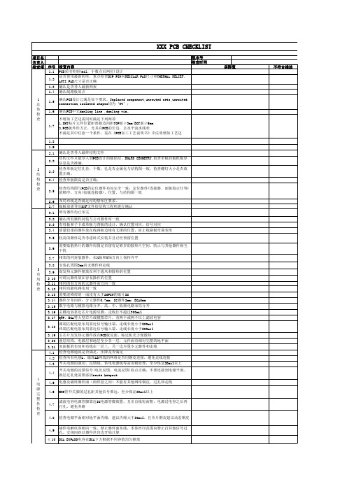 XXX_PCB检查表_V0.1