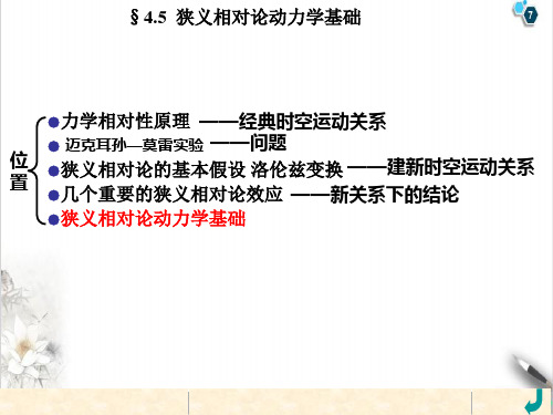 高中物理竞赛§4.5狭义相对论动力学基础PPT(课件)