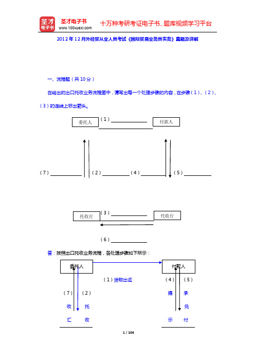 2010~2012年外经贸从业人员考试《国际贸易业务员实务》真题及详解【圣才出品】