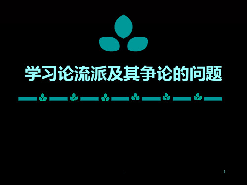 学习理论流派及观点PPT课件