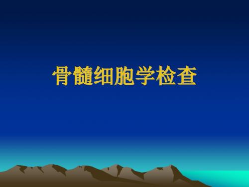 骨髓细胞学检查 -费鲜明1