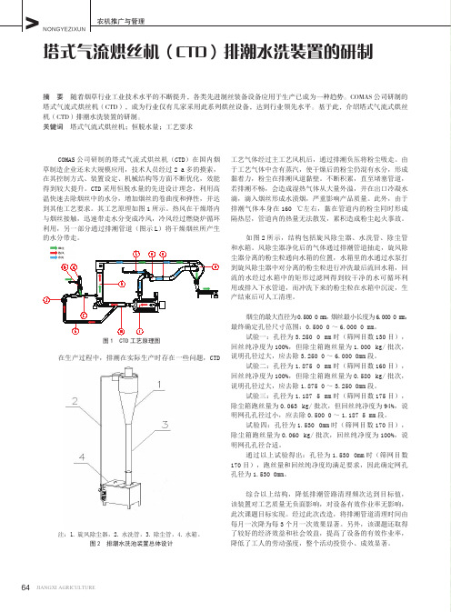 塔式气流烘丝机(CTD)排潮水洗装置的研制