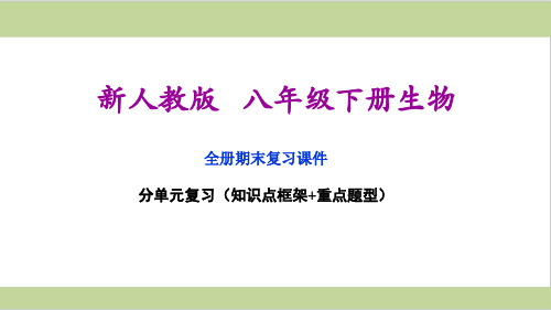 新人教版八年级下册生物全册期末单元复习课件PPT