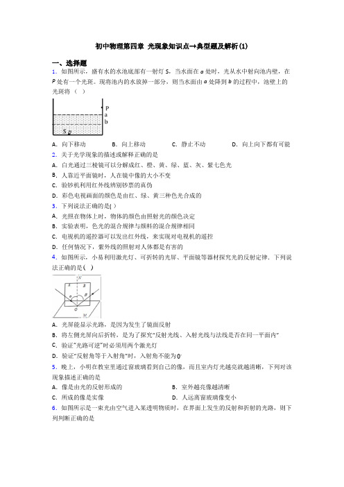 初中物理第四章 光现象知识点-+典型题及解析(1)