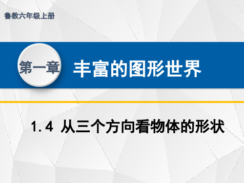 1.4 从三个方向看物体的形状(数学鲁教版六年级上册)