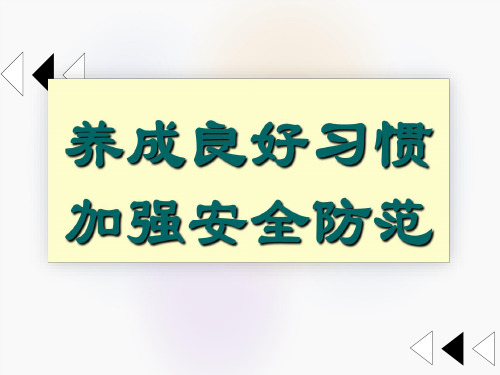 《养成良好的行为习惯》主题班会ppt