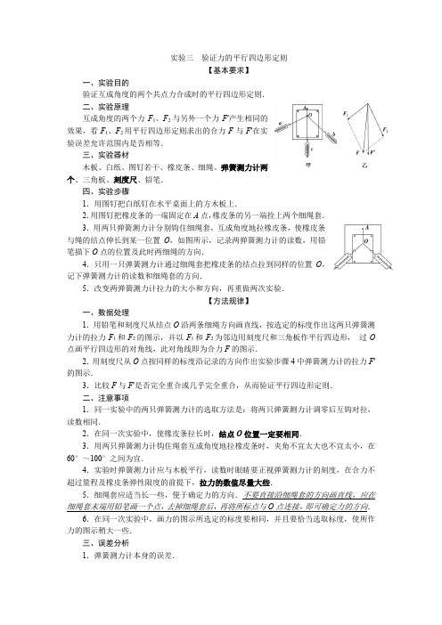 力的平行四边形定则