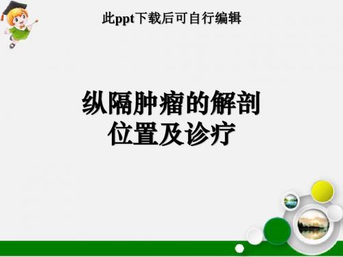 纵隔肿瘤的解剖位置及诊疗ppt课件