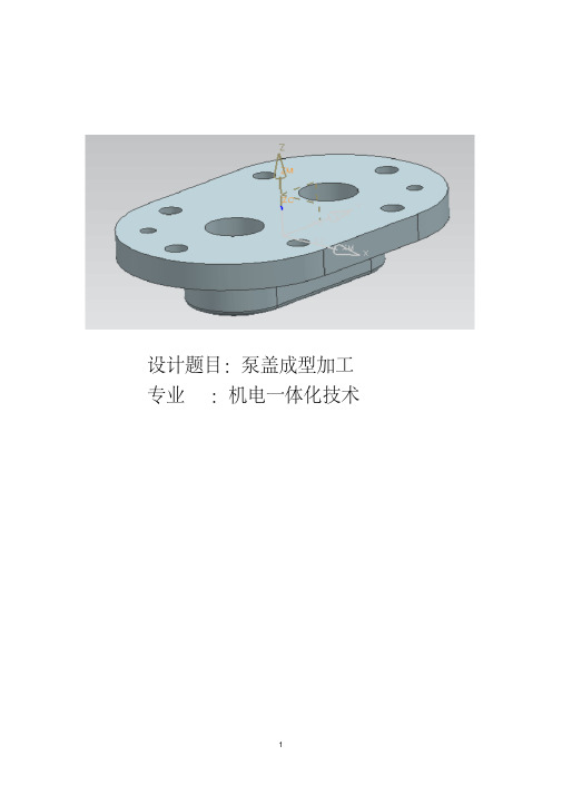 泵盖说明书资料