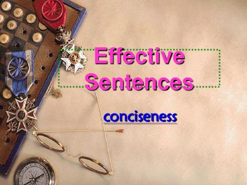 effective sentences---conciseness