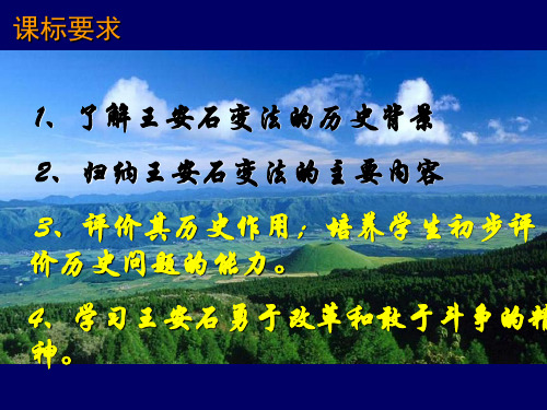 高中历史选修一《专题四王安石变法二王安石变法》280人民版PPT课件 一等奖名师公开课比赛优质课评比