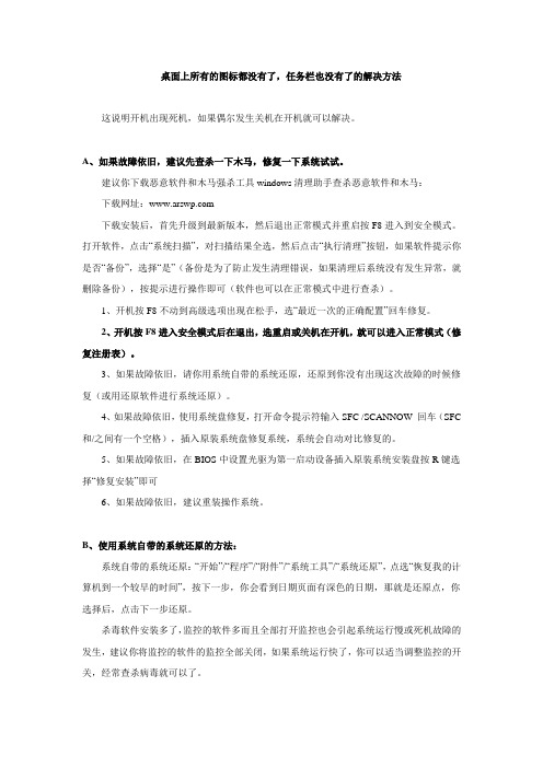 桌面上所有图标都消失时的解决方法