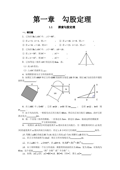 第一章勾股定理 同步练习(人教版)