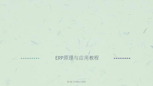 第1章-ERP概念与原理课件