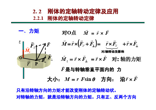 2.2  刚体定轴转动定律及其应用