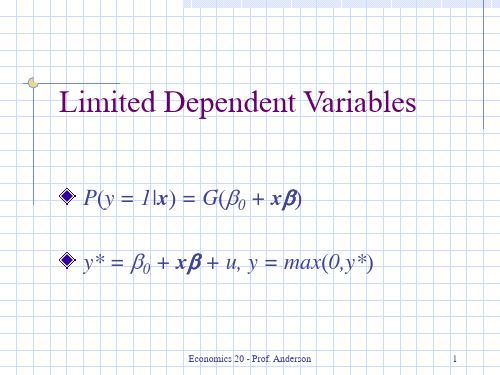 ch17 Limited Dependent Variables 《计量经济学导论》课件