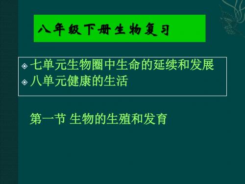 最新人教版八年级生物下册复习课件