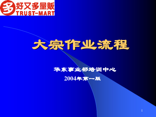 某连锁超市 大宗购物作业流程