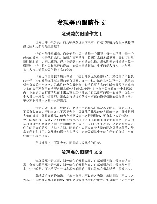 发现美的眼睛作文-4