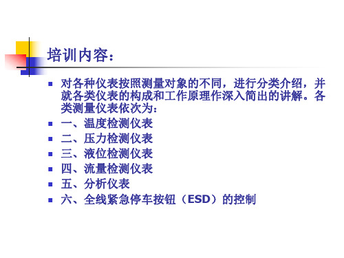 化工自动化仪表培训(培训)