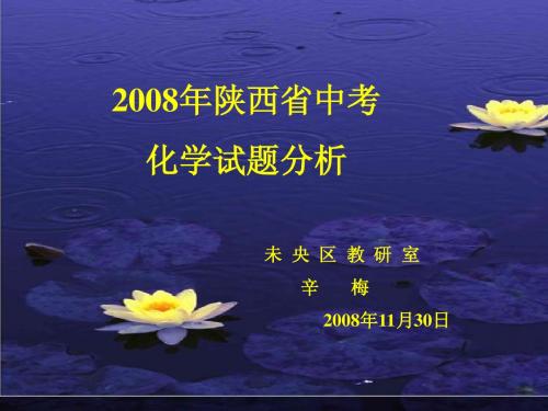 2008年陕西省中考