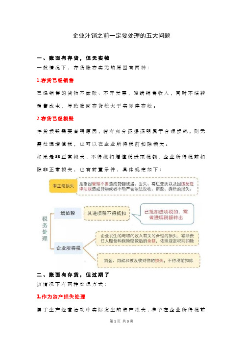 企业注销之前一定要处理的五大涉税问题