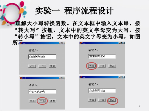 [计算机]实验一  程序流程设计