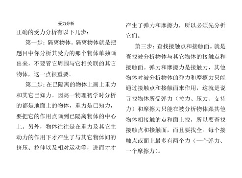 正确受力分析的方法---很有用哦