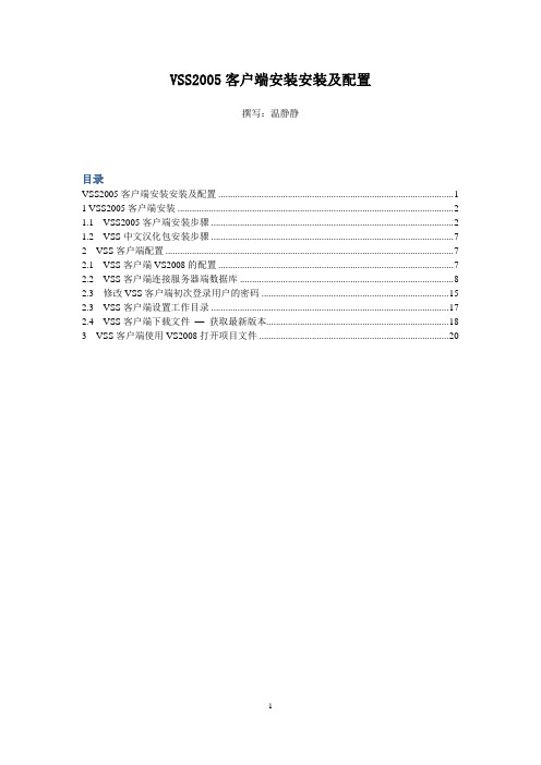 VSS2005客户端安装使用手册