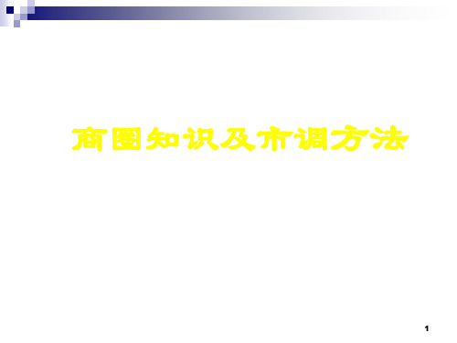 商圈知识及市调方法