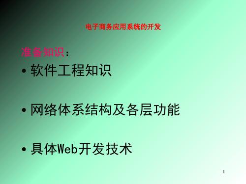 电子商务应用系统的开发PPT课件