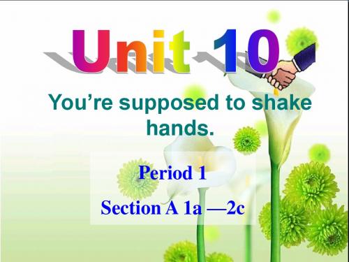 人教版九年级英语Unit 10 You’re supposed to shake hands 课件 (共20张PPT)